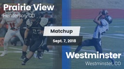 Matchup: Prairie View High vs. Westminster  2018