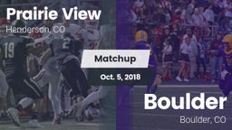 Matchup: Prairie View High vs. Boulder  2018