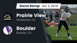 Recap: Prairie View  vs. Boulder  2018