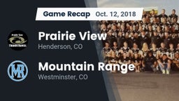 Recap: Prairie View  vs. Mountain Range  2018