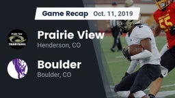 Recap: Prairie View  vs. Boulder  2019