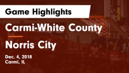 Carmi-White County  vs Norris City Game Highlights - Dec. 4, 2018