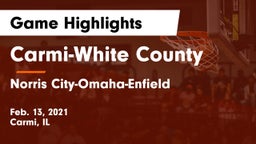 Carmi-White County  vs Norris City-Omaha-Enfield  Game Highlights - Feb. 13, 2021
