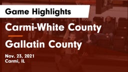 Carmi-White County  vs Gallatin County Game Highlights - Nov. 23, 2021