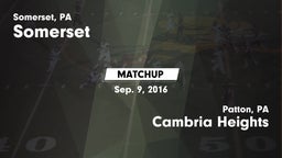 Matchup: Somerset  vs. Cambria Heights  2016