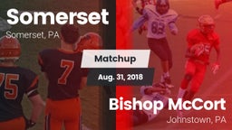 Matchup: Somerset  vs. Bishop McCort  2018