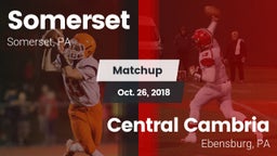 Matchup: Somerset  vs. Central Cambria  2018