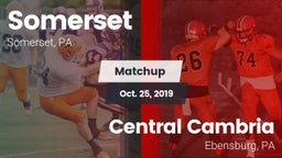 Matchup: Somerset  vs. Central Cambria  2019