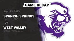 Recap: Spanish Springs  vs. West Valley  2015