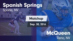 Matchup: Spanish Springs vs. McQueen  2016