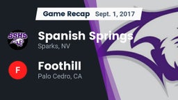Recap: Spanish Springs  vs. Foothill  2017