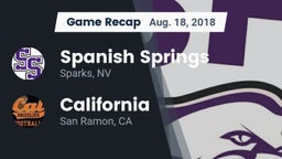 Recap: Spanish Springs  vs. California  2018
