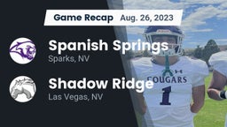Recap: Spanish Springs  vs. Shadow Ridge  2023