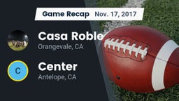 Recap: Casa Roble vs. Center  2017