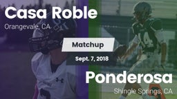 Matchup: Casa Roble vs. Ponderosa  2018