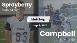 Matchup: Sprayberry High vs. Campbell  2017