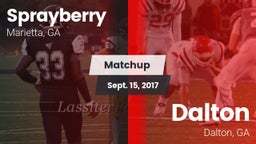 Matchup: Sprayberry High vs. Dalton  2017