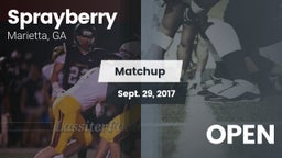 Matchup: Sprayberry High vs. OPEN 2017