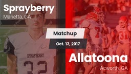 Matchup: Sprayberry High vs. Allatoona  2017