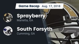 Recap: Sprayberry  vs. South Forsyth  2018