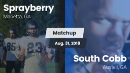 Matchup: Sprayberry High vs. South Cobb  2018