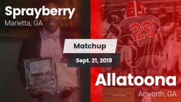 Matchup: Sprayberry High vs. Allatoona  2018