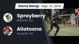 Recap: Sprayberry  vs. Allatoona  2018