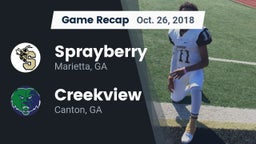 Recap: Sprayberry  vs. Creekview  2018