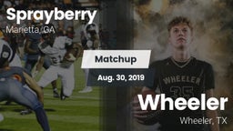 Matchup: Sprayberry High vs. Wheeler  2019