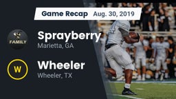 Recap: Sprayberry  vs. Wheeler  2019