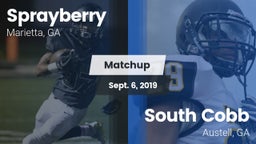 Matchup: Sprayberry High vs. South Cobb  2019