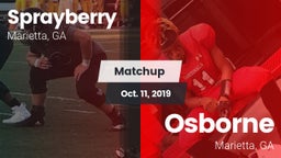 Matchup: Sprayberry High vs. Osborne  2019