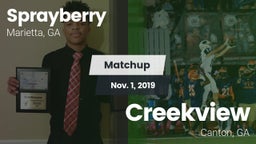 Matchup: Sprayberry High vs. Creekview  2019