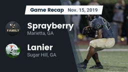 Recap: Sprayberry  vs. Lanier  2019