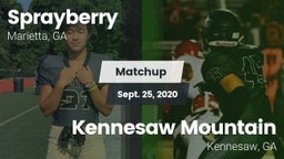 Matchup: Sprayberry High vs. Kennesaw Mountain  2020