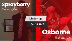 Matchup: Sprayberry High vs. Osborne  2020