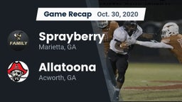 Recap: Sprayberry  vs. Allatoona  2020