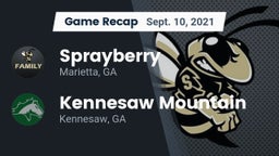 Recap: Sprayberry  vs. Kennesaw Mountain  2021