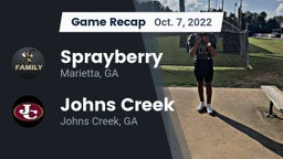 Recap: Sprayberry  vs. Johns Creek  2022