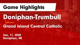Doniphan-Trumbull  vs Grand Island Central Catholic Game Highlights - Jan. 11, 2020