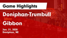 Doniphan-Trumbull  vs Gibbon Game Highlights - Jan. 21, 2020