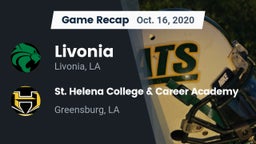 Recap: Livonia  vs. St. Helena College & Career Academy 2020