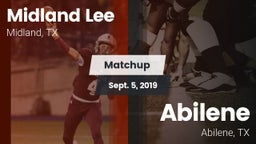 Matchup: Midland Lee High vs. Abilene  2019