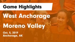 West Anchorage  vs Moreno Valley  Game Highlights - Oct. 5, 2019