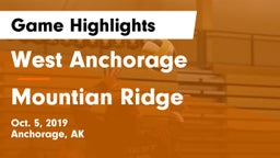 West Anchorage  vs Mountian Ridge Game Highlights - Oct. 5, 2019