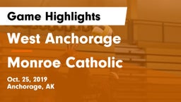 West Anchorage  vs Monroe Catholic Game Highlights - Oct. 25, 2019