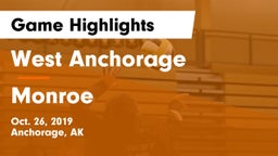 West Anchorage  vs Monroe Game Highlights - Oct. 26, 2019