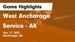 West Anchorage  vs Service  - AK Game Highlights - Oct. 17, 2023