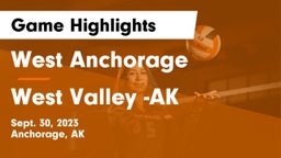 West Anchorage  vs West Valley  -AK Game Highlights - Sept. 30, 2023