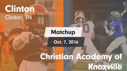 Matchup: Clinton  vs. Christian Academy of Knoxville 2016